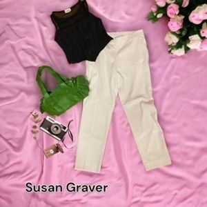 Susan Graver White Pants Size 14